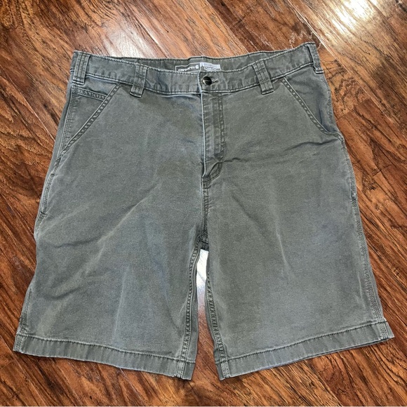 Men’s Carhartt Gray Flat Front Shorts Casual Style 36 - Picture 1 of 9